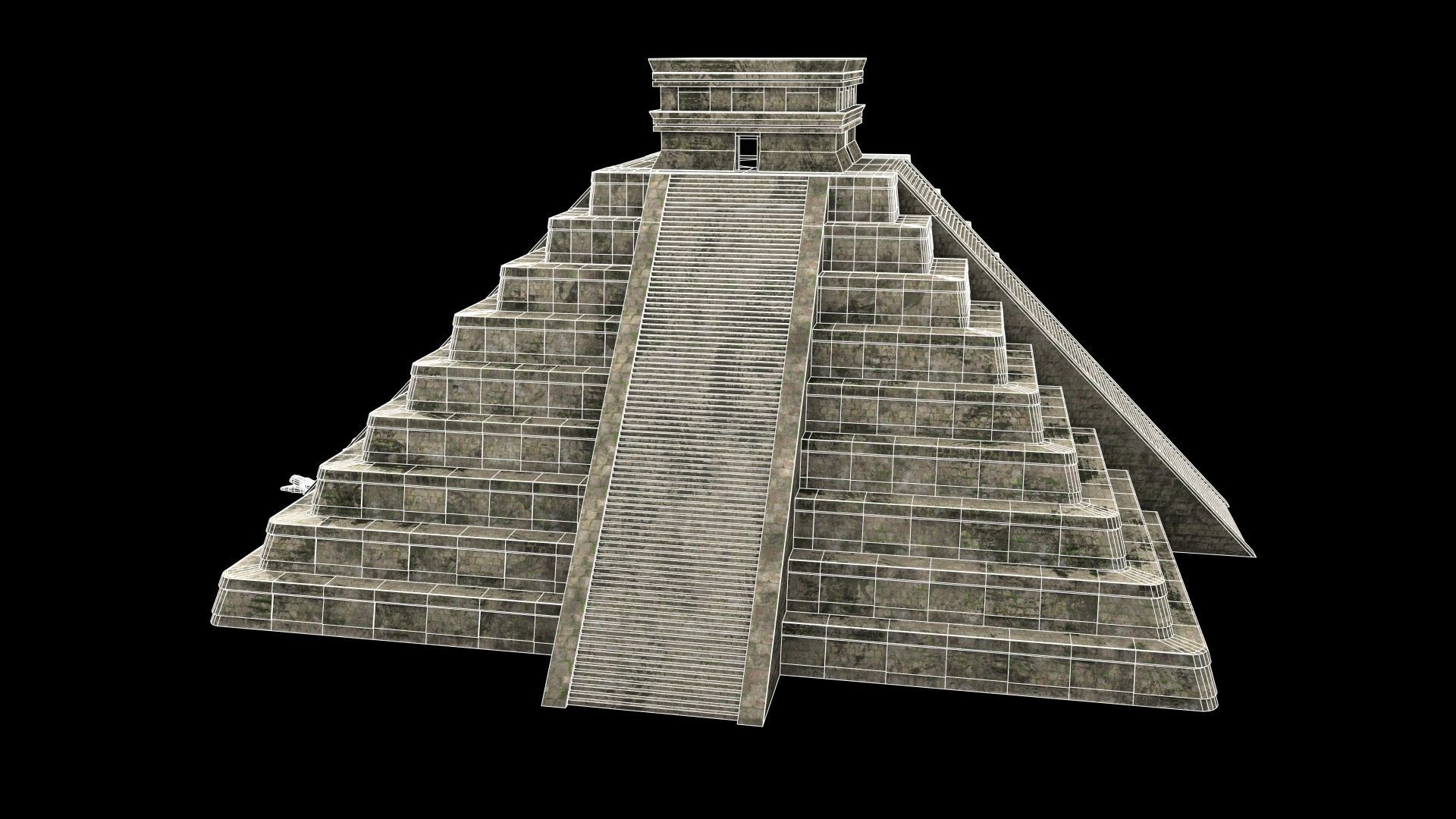 Chichen Itza PBR Low Poly Low-poly 3D model_12