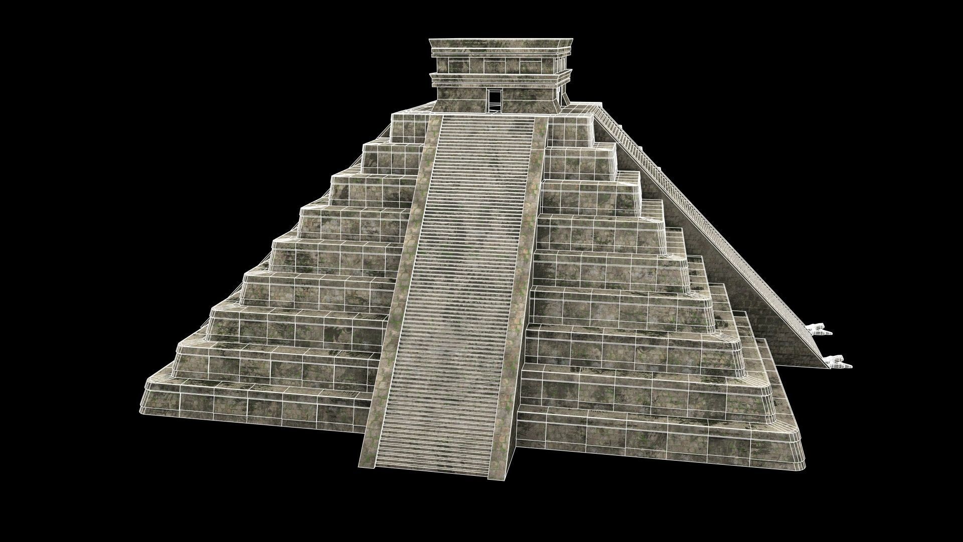 Chichen Itza PBR Low Poly Low-poly 3D model_16