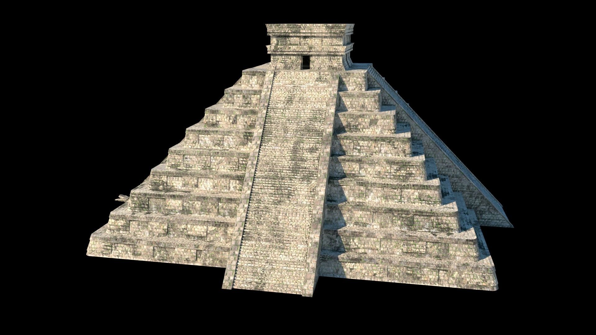 Chichen Itza PBR Low Poly Low-poly 3D model_4