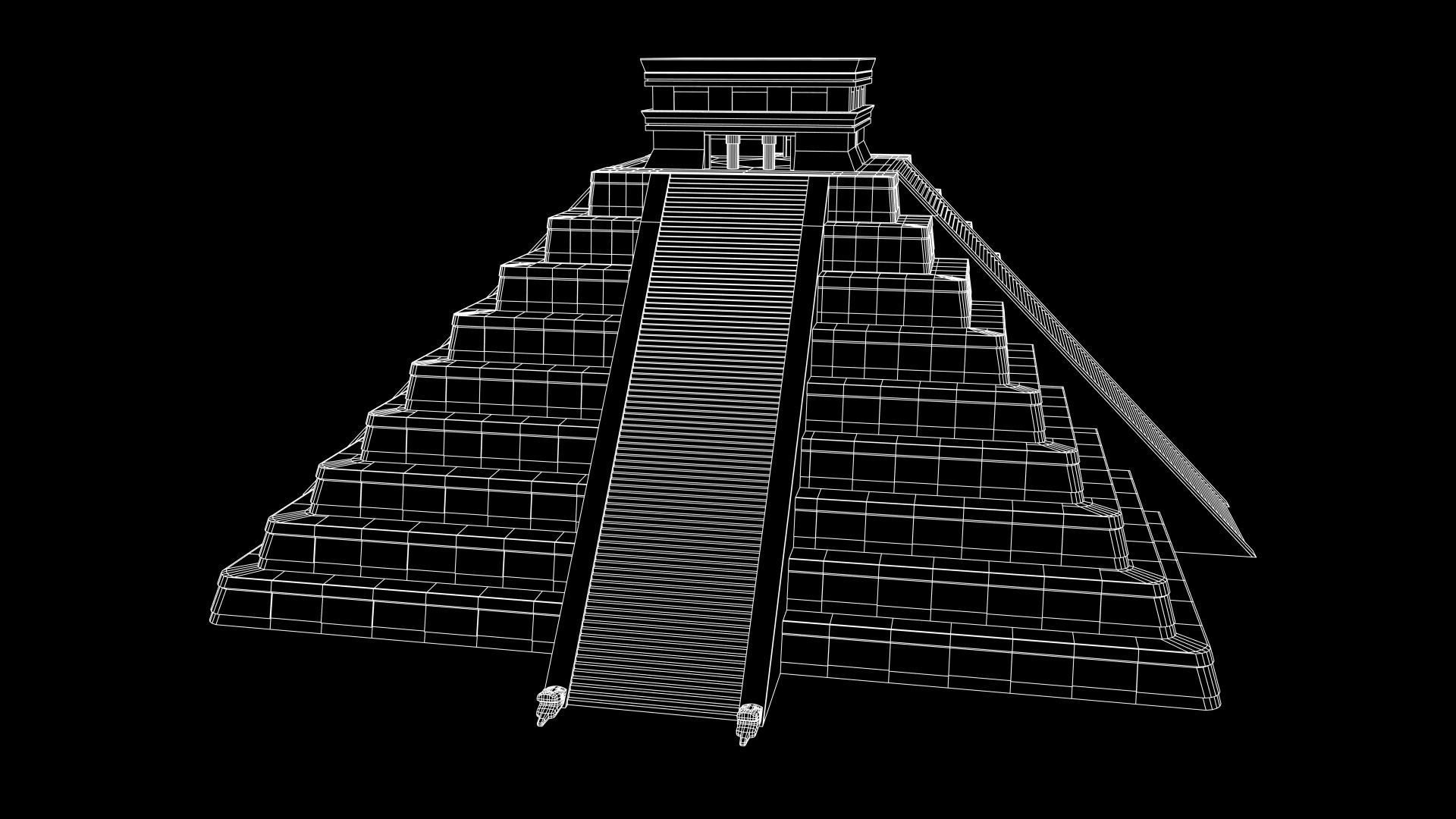 Chichen Itza PBR Low Poly Low-poly 3D model_18