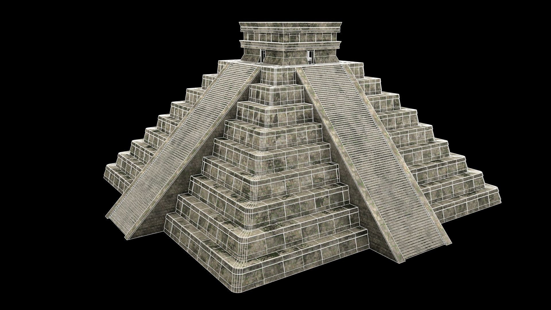 Chichen Itza PBR Low Poly Low-poly 3D model_15