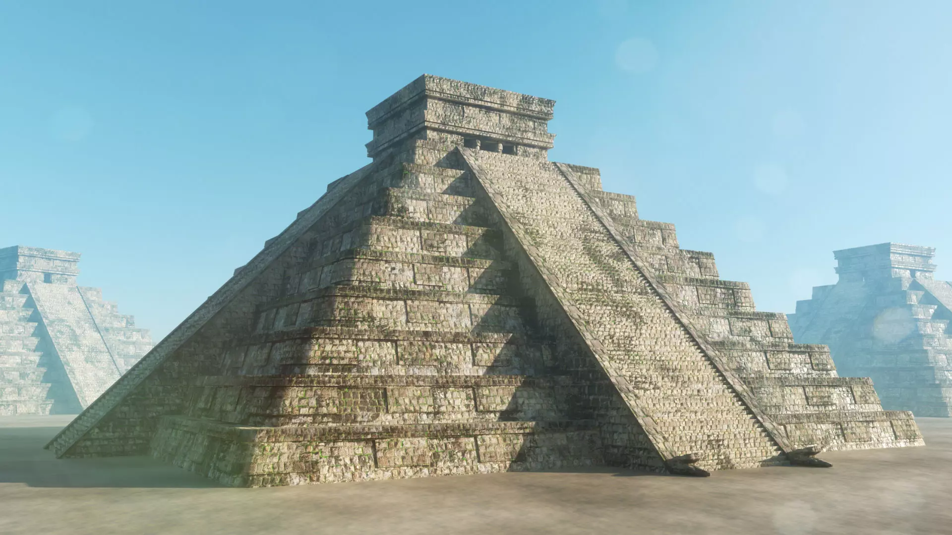 Chichen Itza PBR Low Poly Low-poly 3D model_0