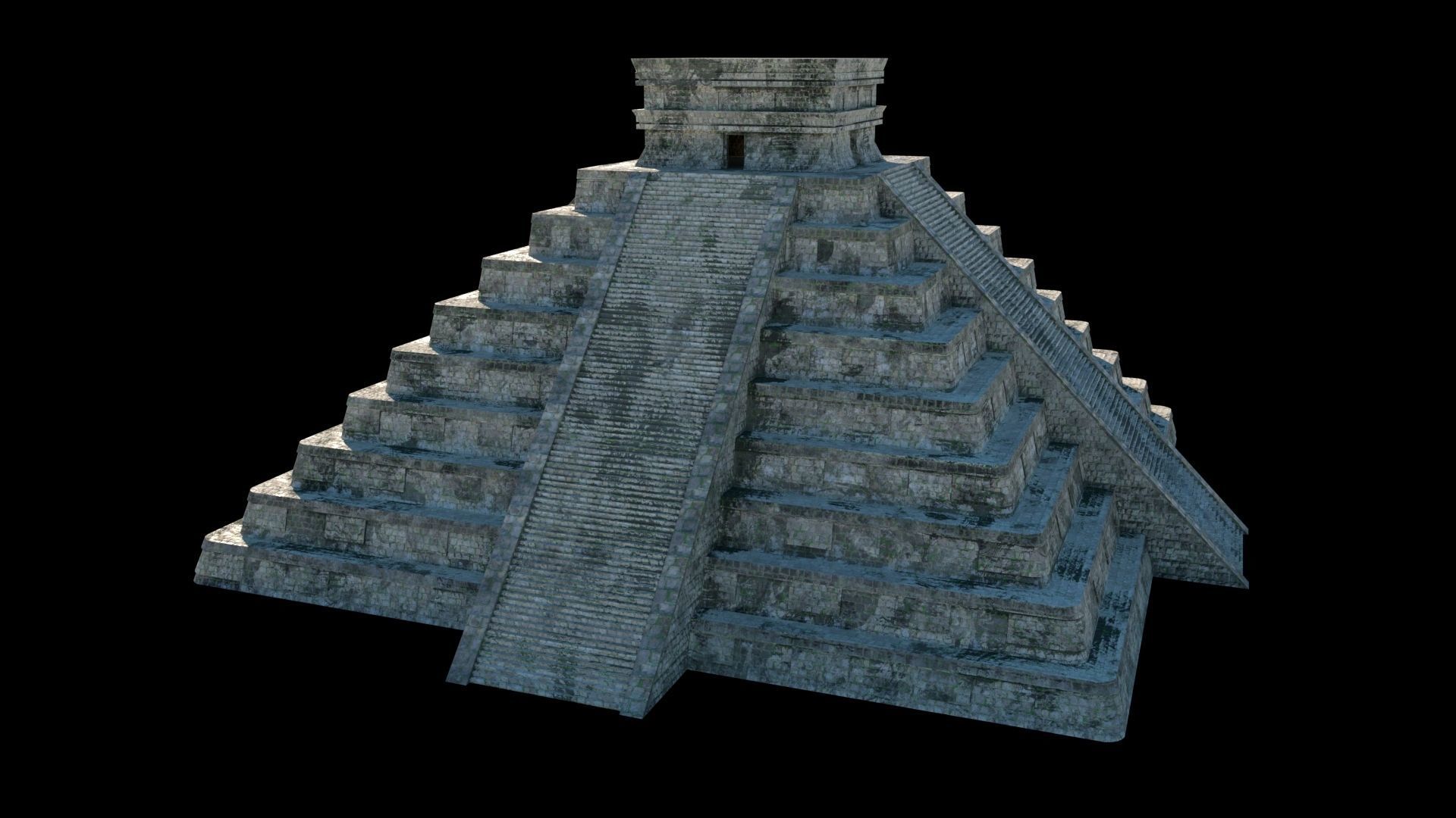 Chichen Itza PBR Low Poly Low-poly 3D model_6