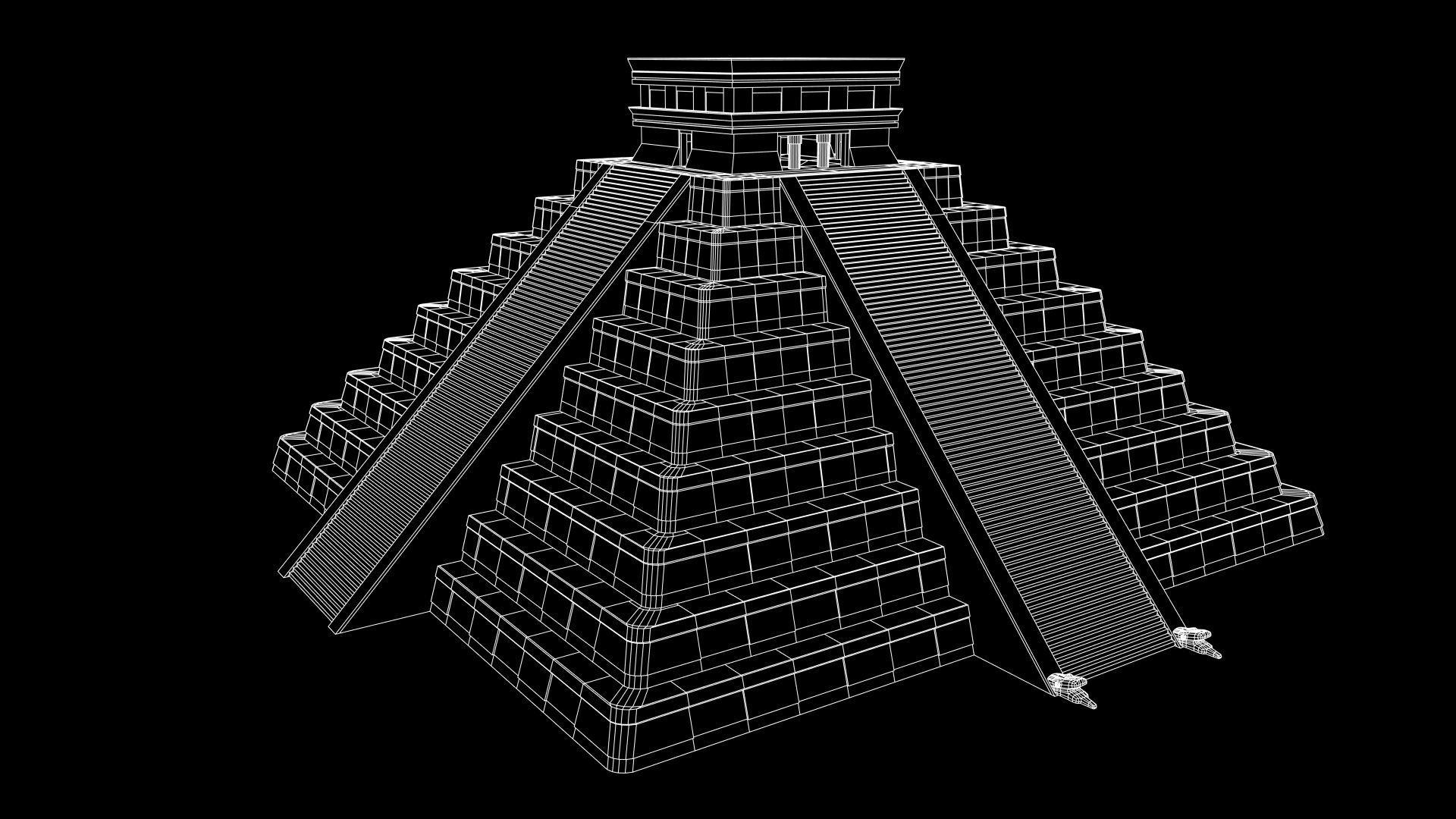 Chichen Itza PBR Low Poly Low-poly 3D model_17