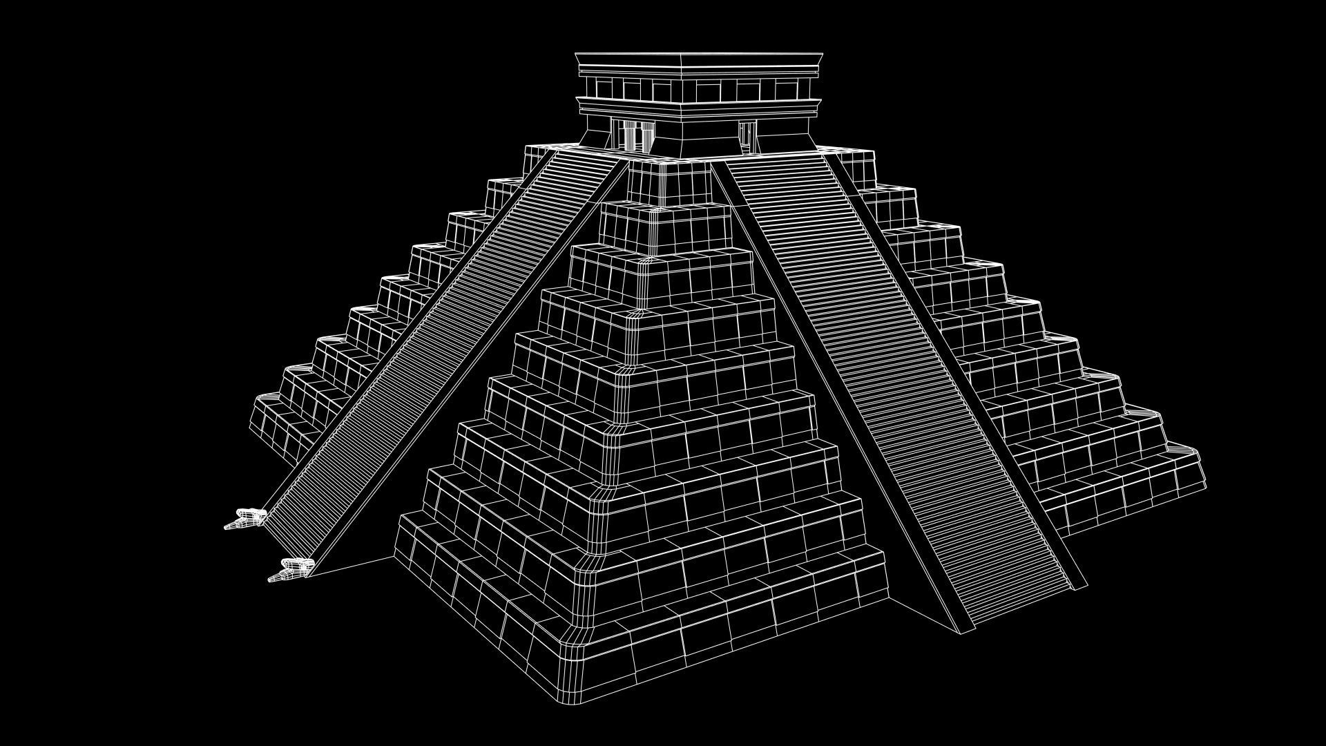 Chichen Itza PBR Low Poly Low-poly 3D model_19