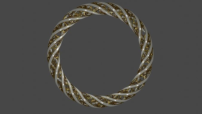 Bracelet Gold for Girls Low-poly 3D print model