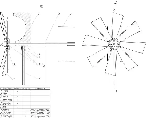 3d printed wind turbine 3D print model