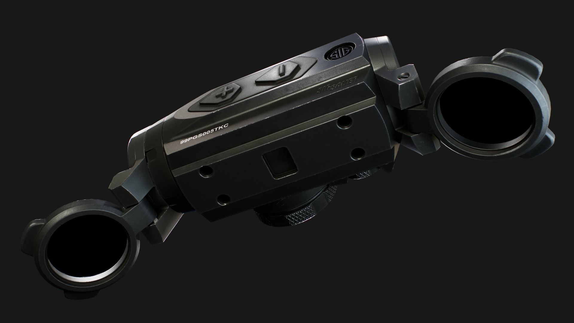 Sig Sauer Romeo4T Tactical Solar Powered Red Dot Sight Low-poly 3D model_13