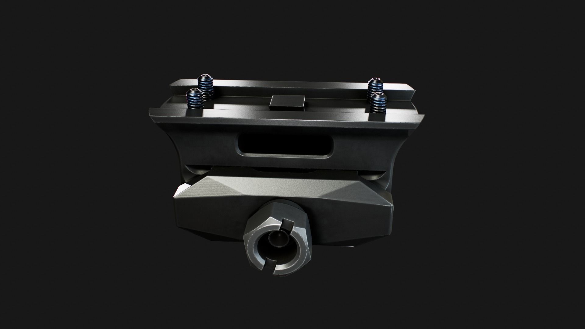 Sig Sauer Romeo4T Tactical Solar Powered Red Dot Sight Low-poly 3D model_14