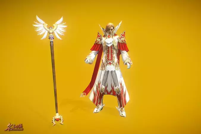 RPG Paladin Low-poly 3D model