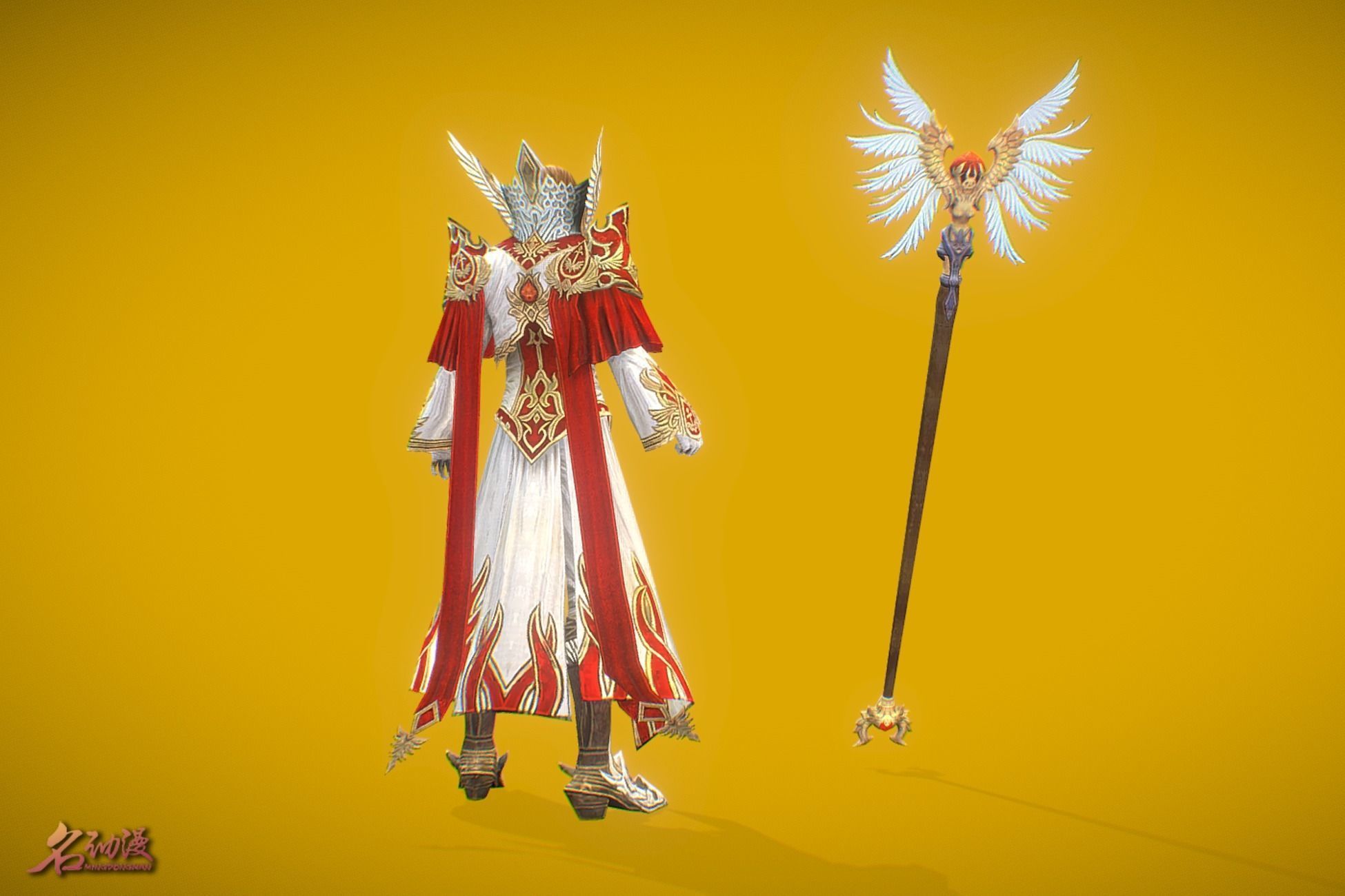 RPG Paladin Low-poly 3D model_4