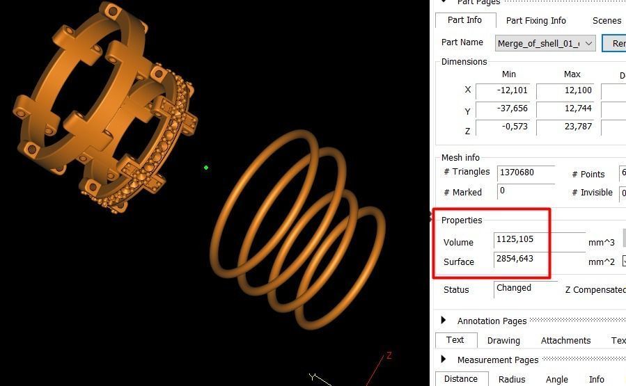 A Pair of Wedding Rings Wires and Diamonds or Another Gems 3D print model_6