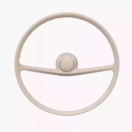 Generic 60s Car Steering Wheel 3D model
