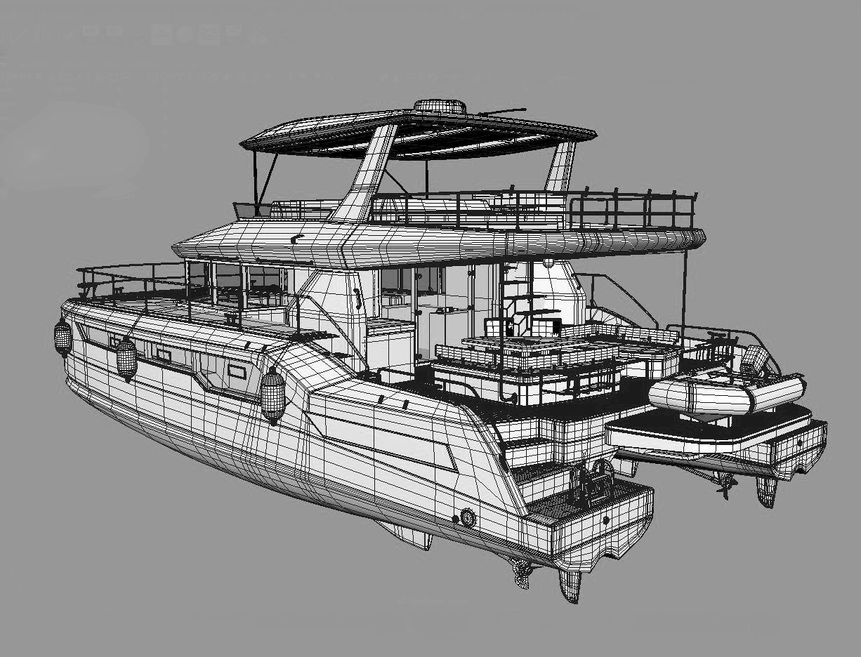 Catamaran 3D model_9
