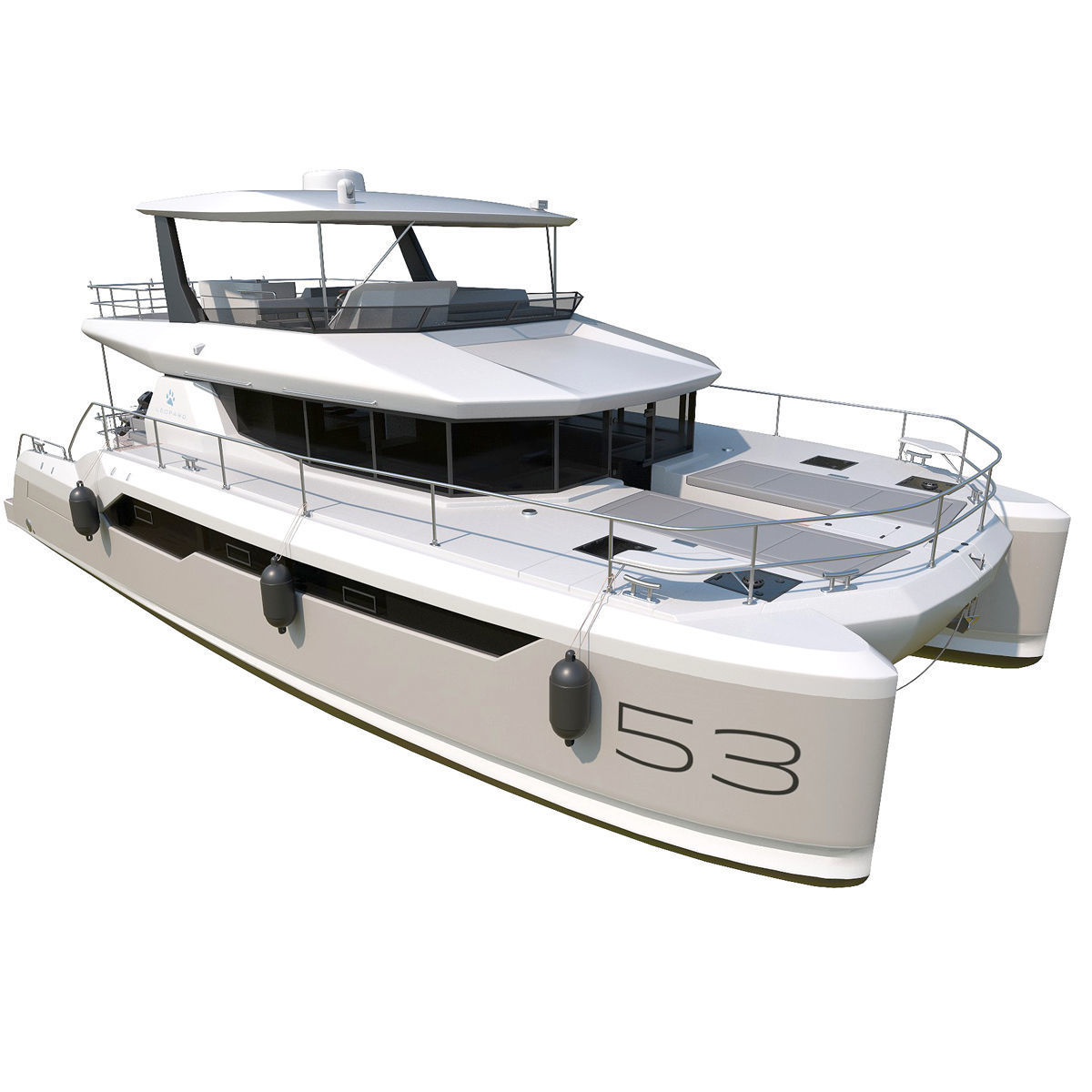 Catamaran 3D model_3