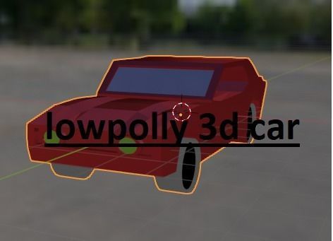 car 3d model blender Low-poly 3D model_5