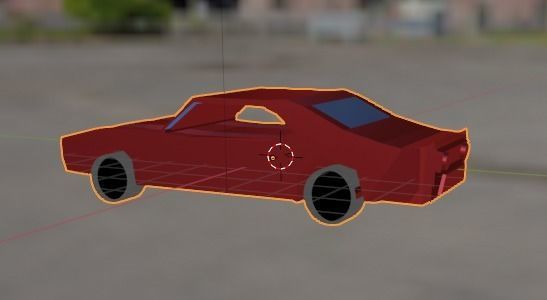 car 3d model blender Low-poly 3D model_2