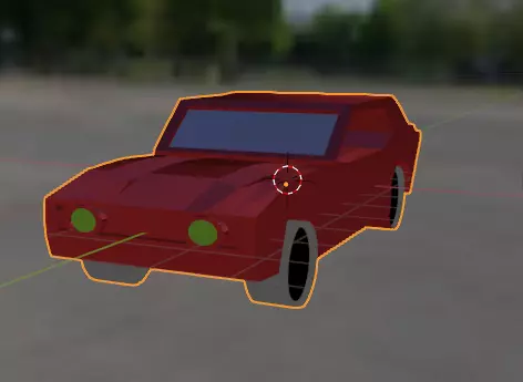 car 3d model blender Low-poly 3D model_0