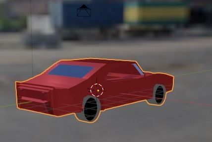 car 3d model blender Low-poly 3D model_3