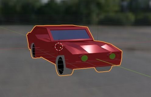 car 3d model blender Low-poly 3D model_1