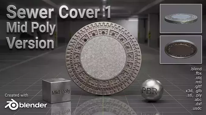 Sewer Cover 1 Mid-Poly Version