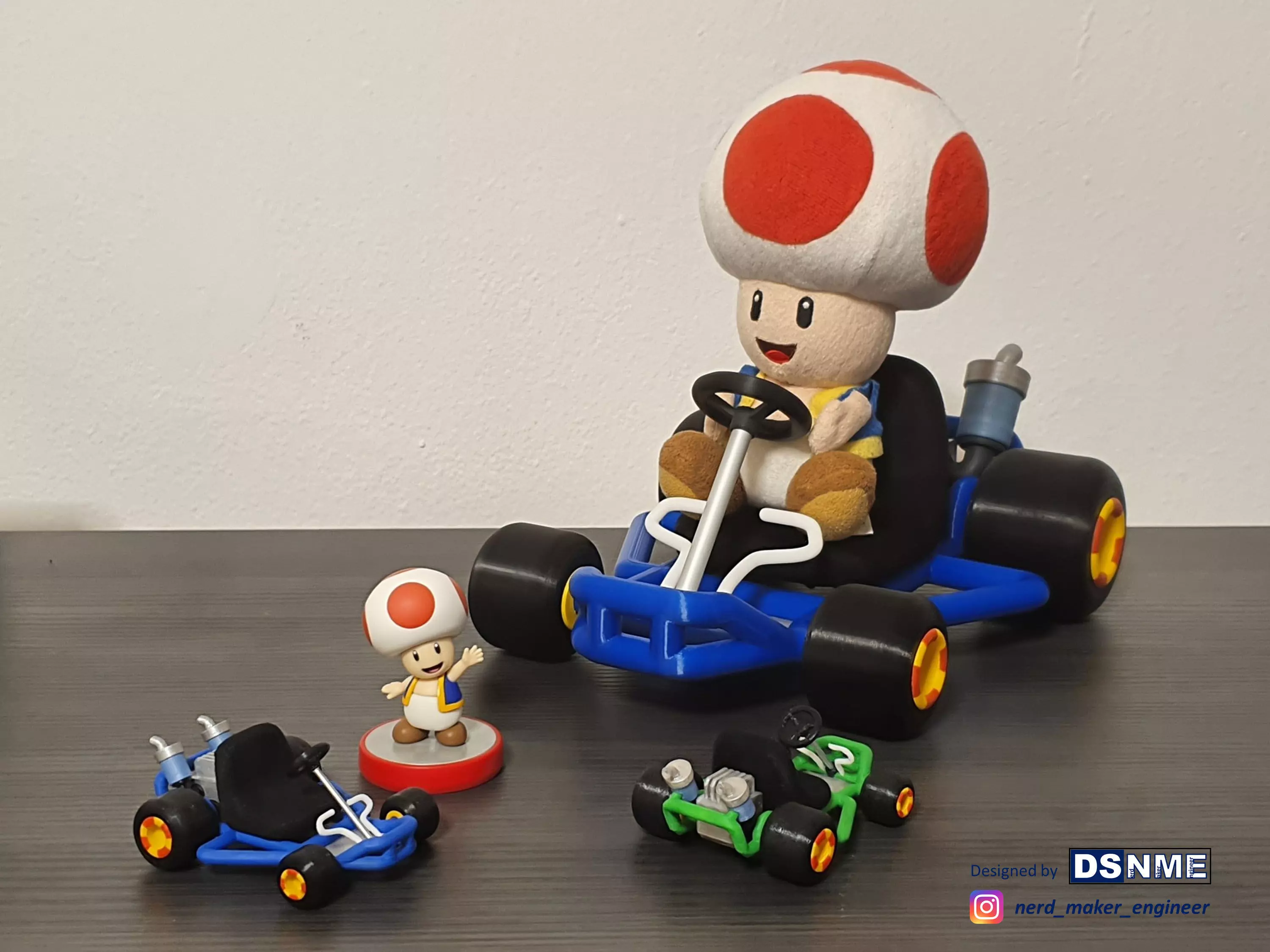 Mario Kart 64 Style Go-Kart - For San-Ei Plushs and Amiibos 3D print model_0