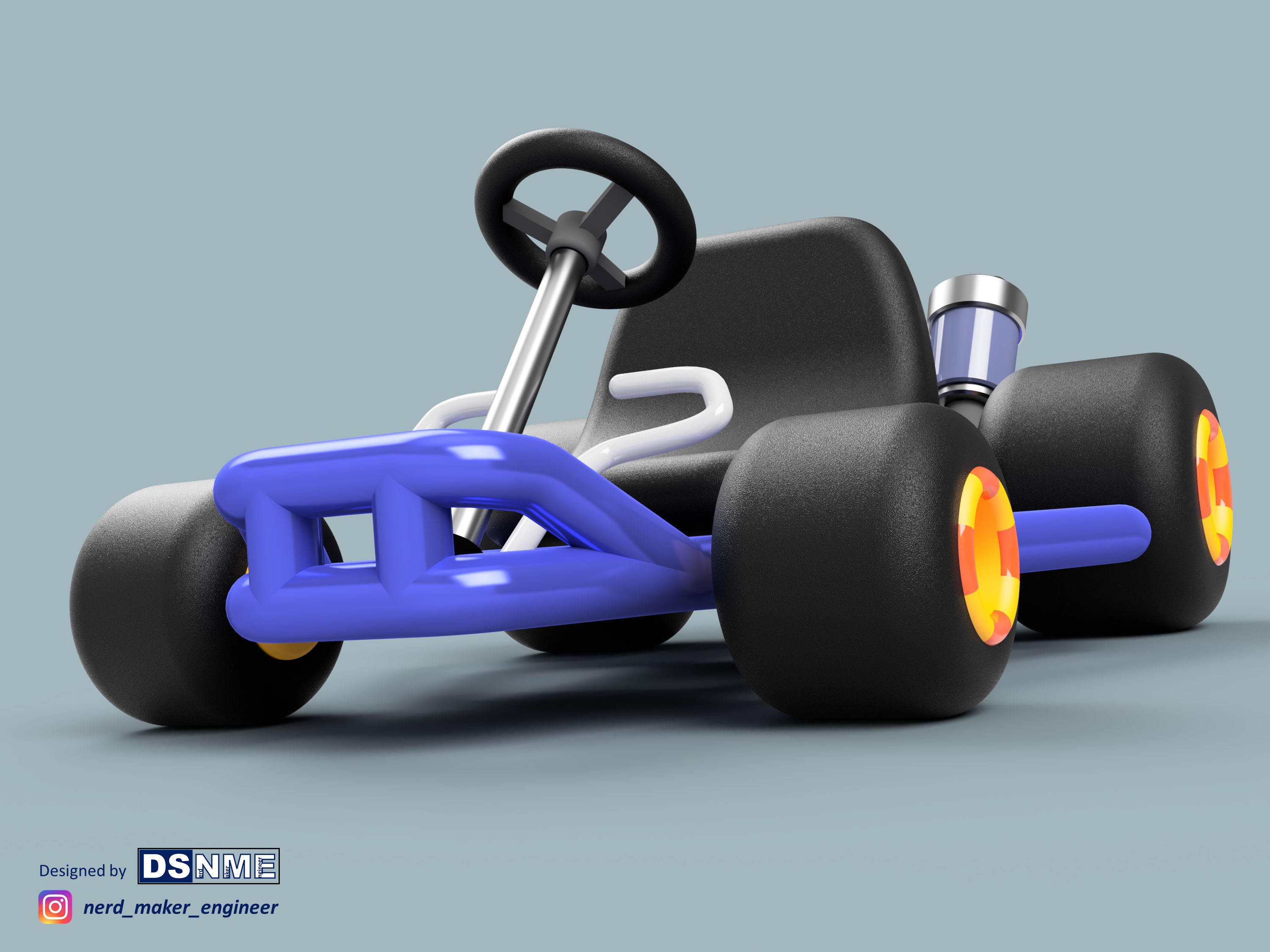 Mario Kart 64 Style Go-Kart - For San-Ei Plushs and Amiibos 3D print model_34