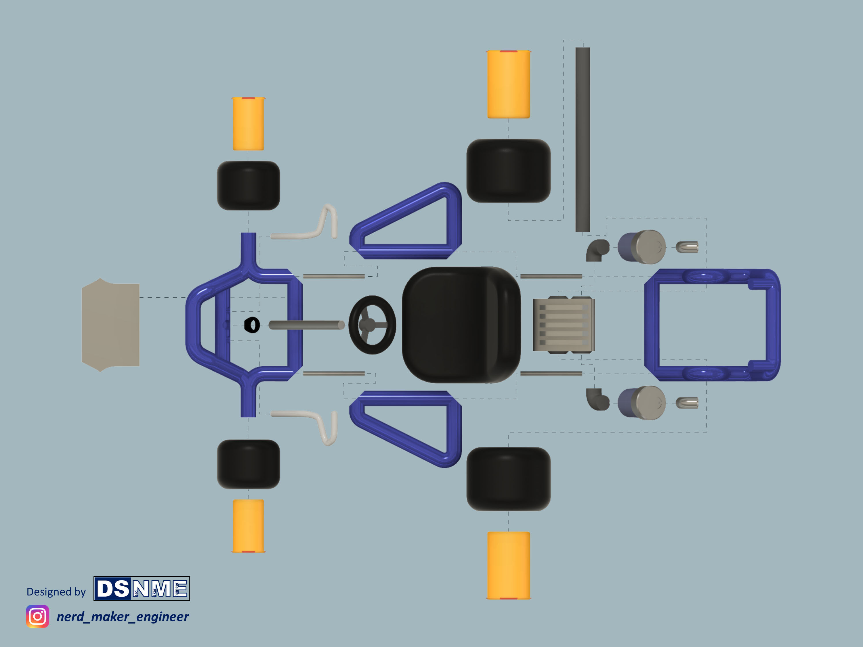 Mario Kart 64 Style Go-Kart - For San-Ei Plushs and Amiibos 3D print model_32