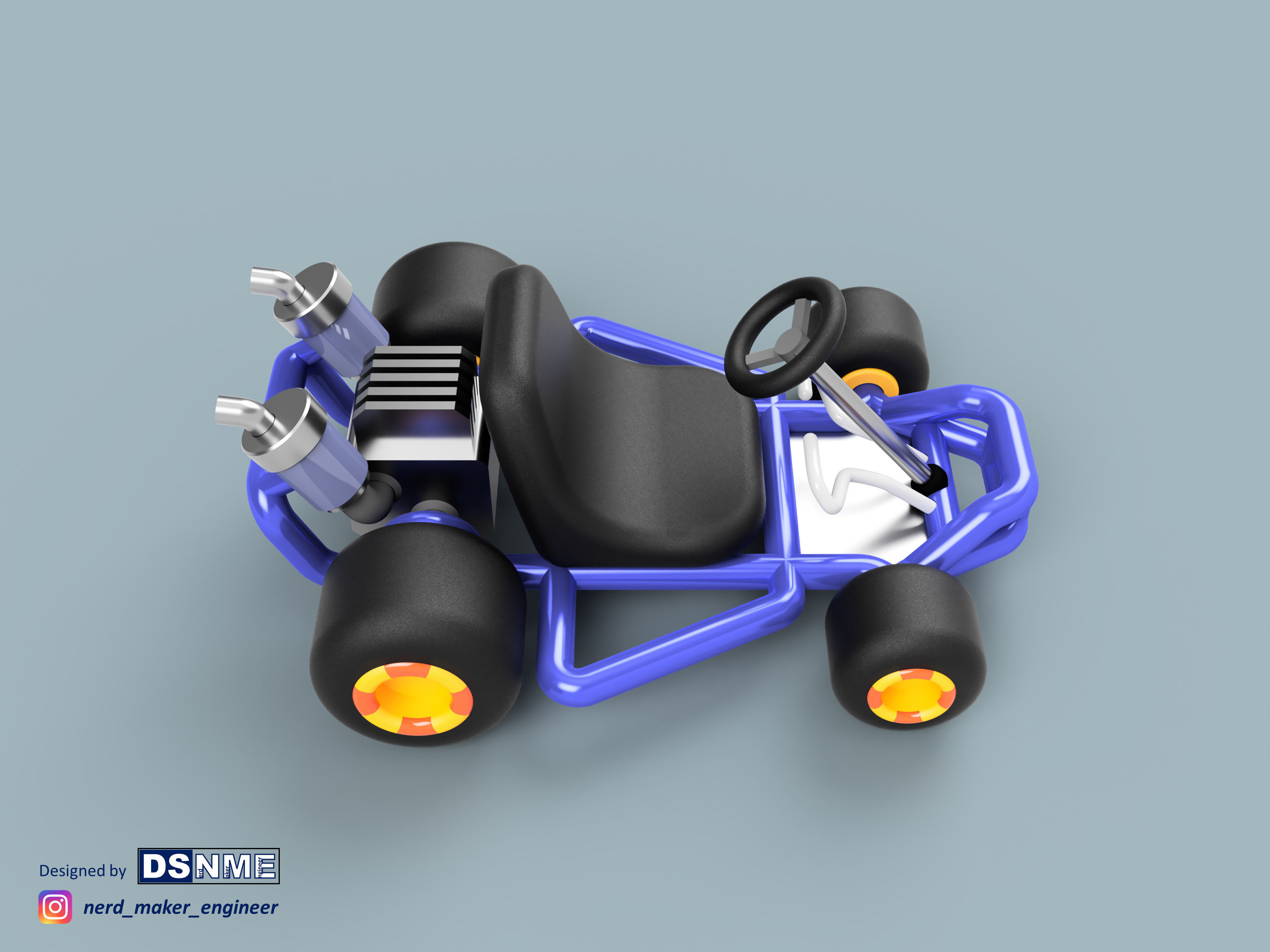 Mario Kart 64 Style Go-Kart - For San-Ei Plushs and Amiibos 3D print model_36