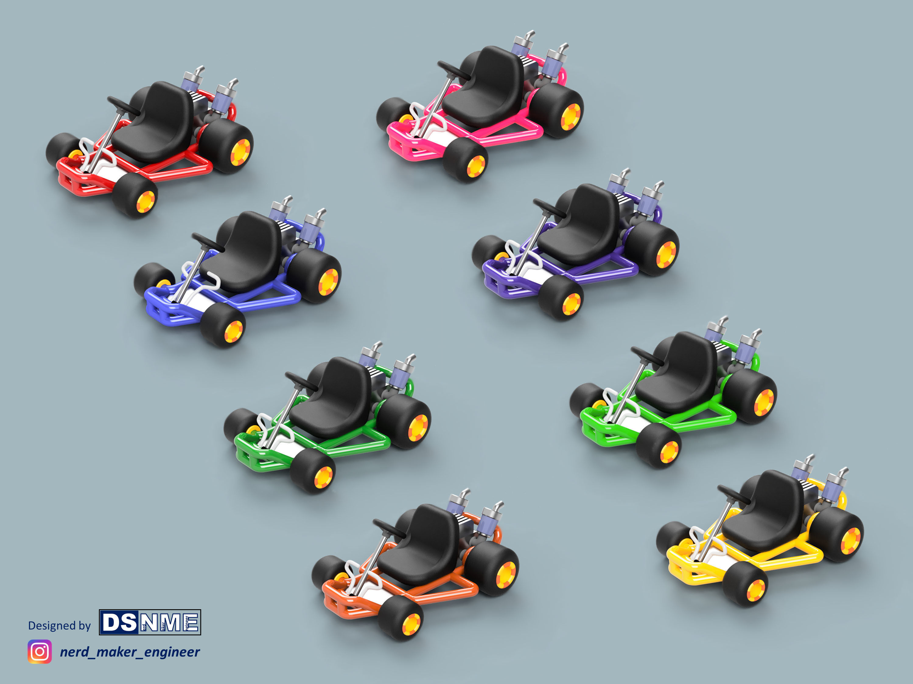 Mario Kart 64 Style Go-Kart - For San-Ei Plushs and Amiibos 3D print model_31