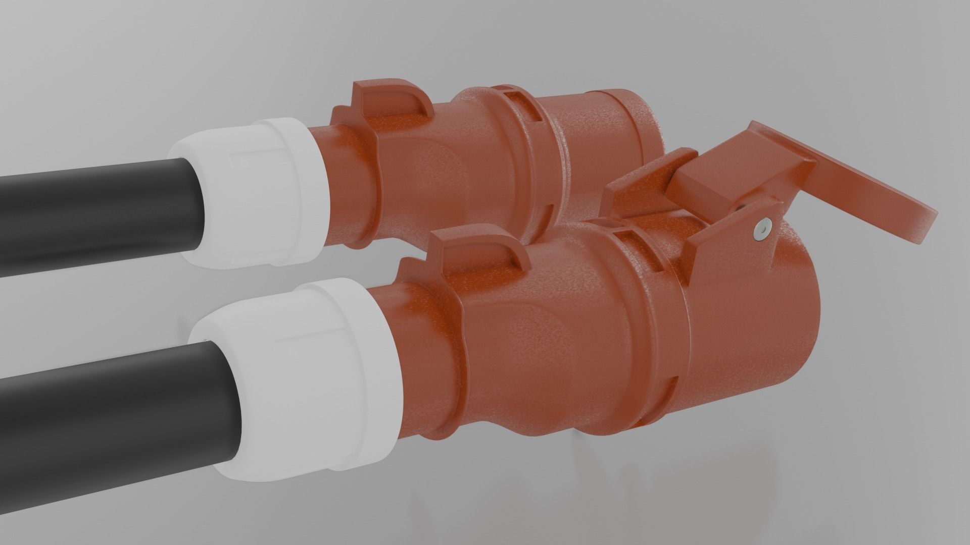 PC Electric Euro Plug Shark 5 Pin 3D model_3