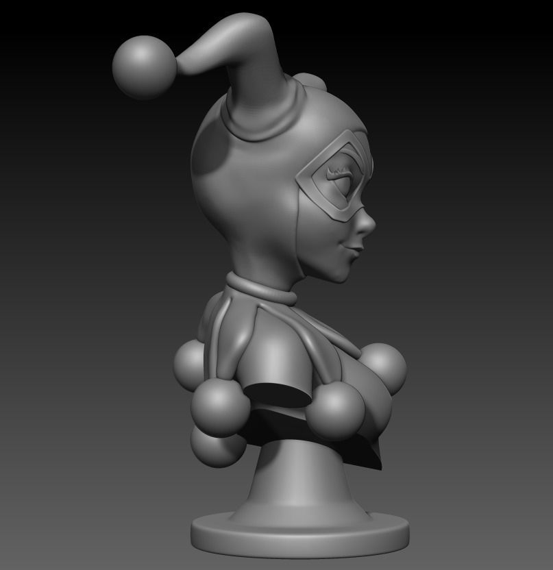 Bust Posed - Harley Quinn 3D print model_20