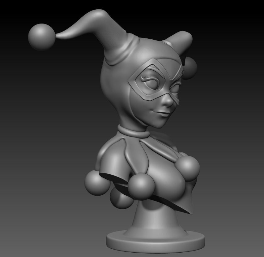 Bust Posed - Harley Quinn 3D print model_16