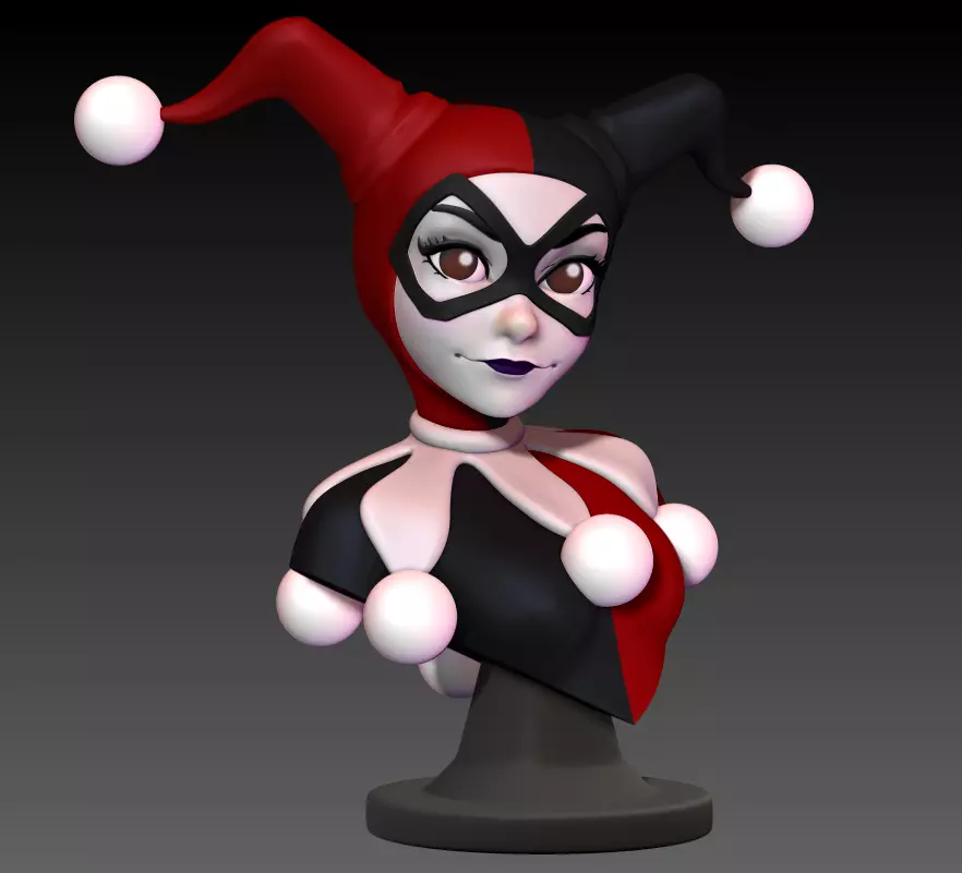 Bust Posed - Harley Quinn 3D print model_0