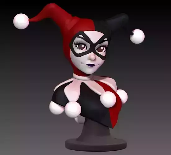 Bust Posed - Harley Quinn 3D print model