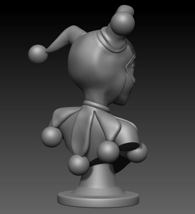 Bust Posed - Harley Quinn 3D print model_15