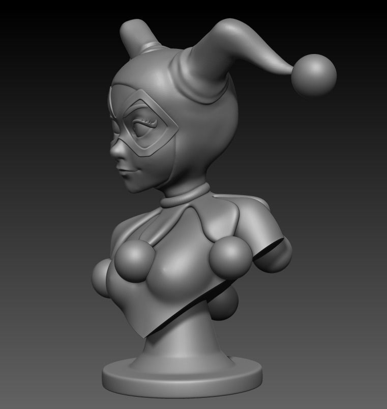 Bust Posed - Harley Quinn 3D print model_19
