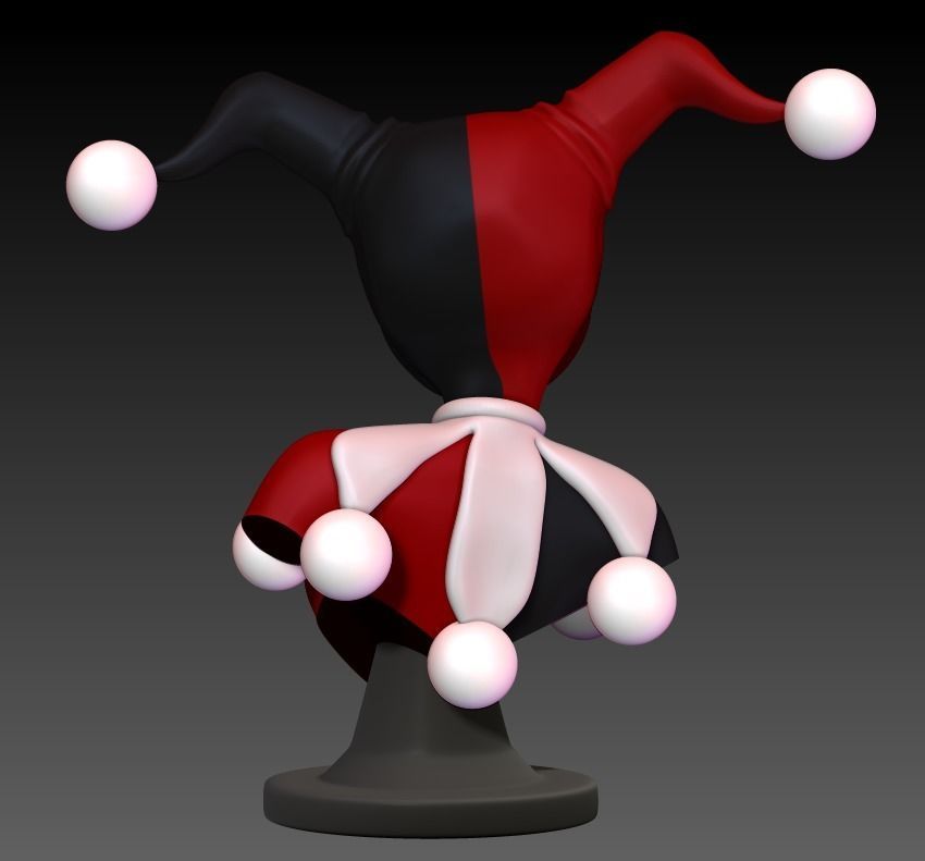 Bust Posed - Harley Quinn 3D print model_10