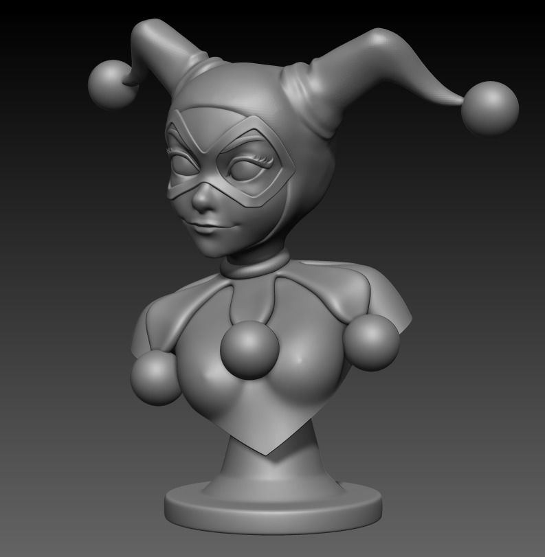 Bust Posed - Harley Quinn 3D print model_23