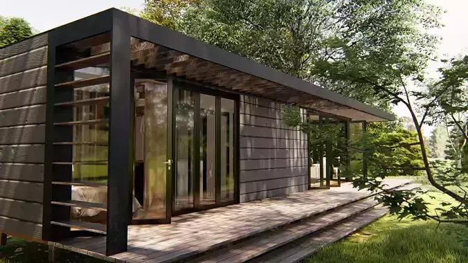 Tiny House Modular Architecture - 40ft Container  - FULL DESIGN
