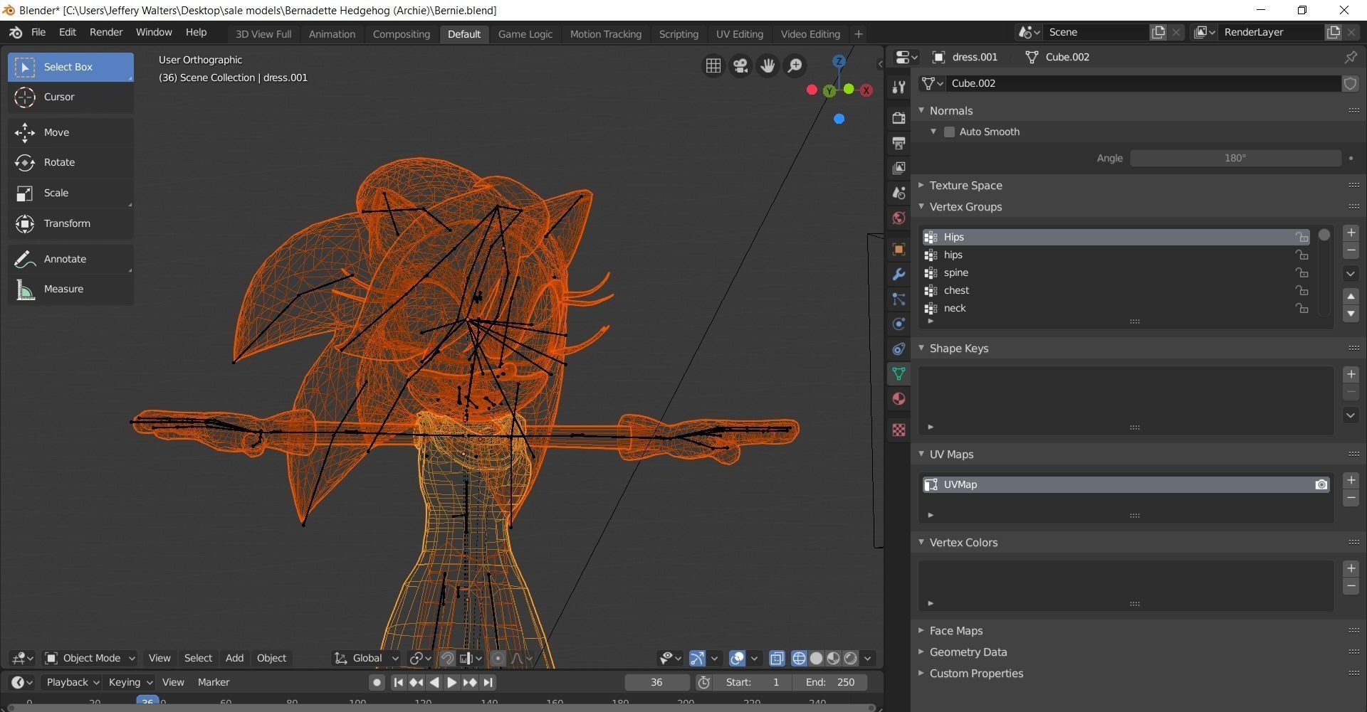 Bernie Hedgehog Model 3D model_5