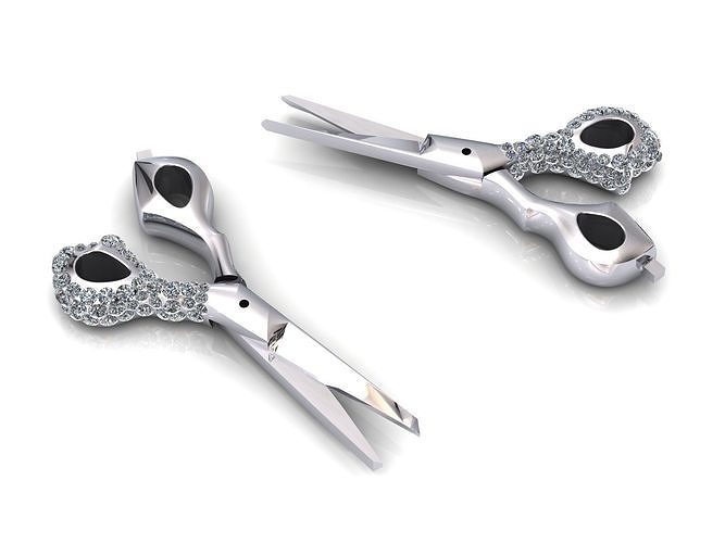 Scissor Pendandt Charms Pave 3D print model