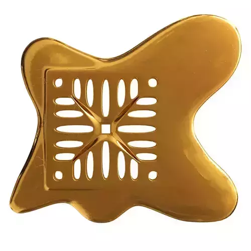 Drain grate  sculpture in the form of spilled gold 3D model