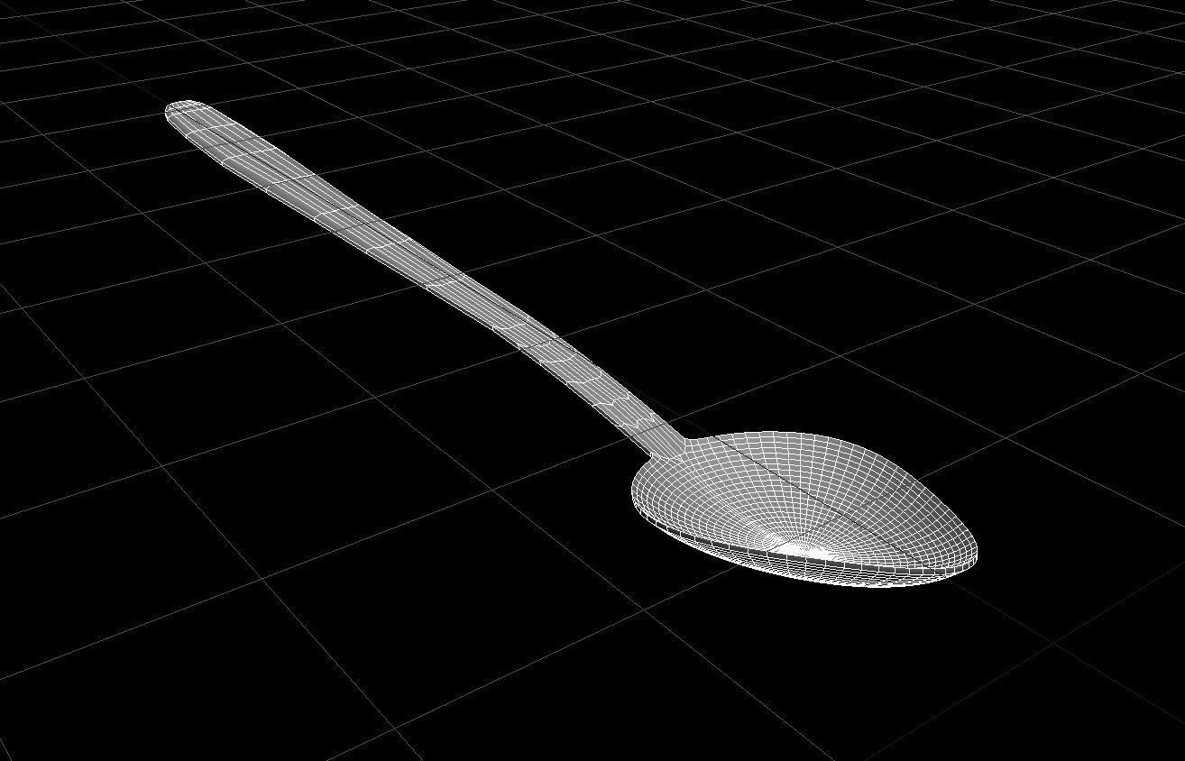 Sugar Spoon 3D Model 3D model_4