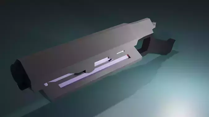 Low poly sci-fi gun