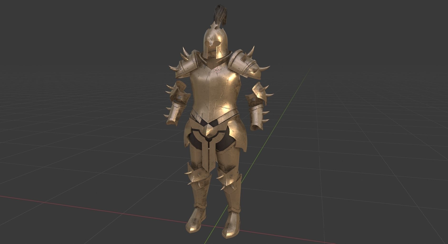 Knight Warrior Character With Modular Armor Parts Unreal Engine Low-poly 3D model_22