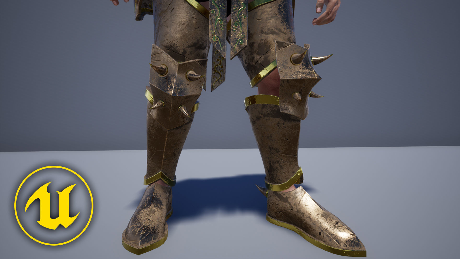 Knight Warrior Character With Modular Armor Parts Unreal Engine Low-poly 3D model_12