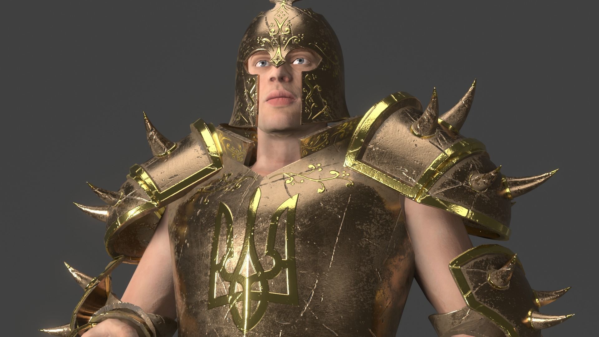 Knight Warrior Character With Modular Armor Parts Unreal Engine Low-poly 3D model_5