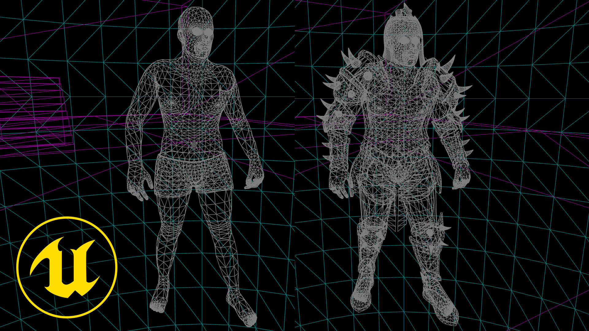 Knight Warrior Character With Modular Armor Parts Unreal Engine Low-poly 3D model_18