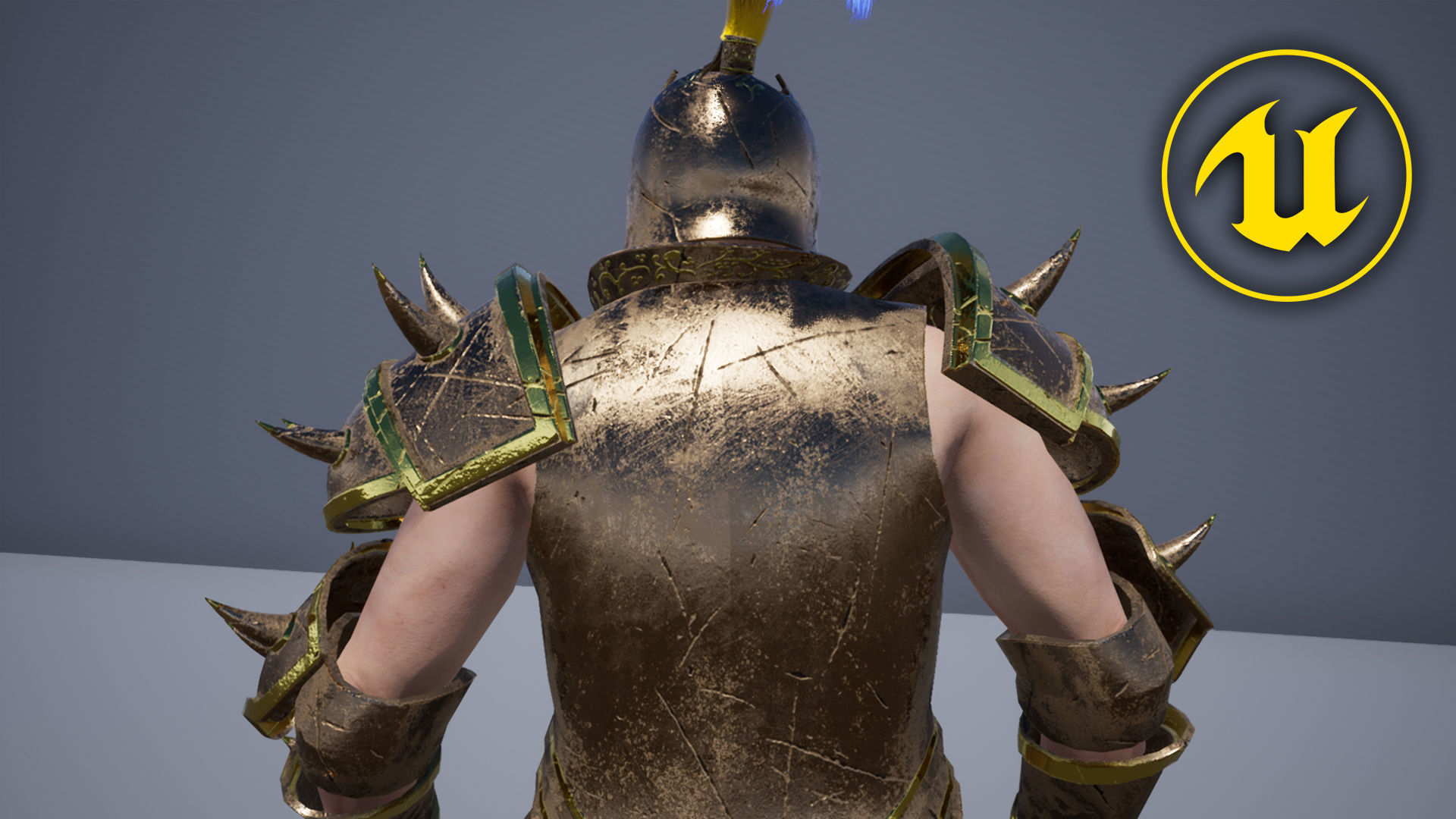 Knight Warrior Character With Modular Armor Parts Unreal Engine Low-poly 3D model_15
